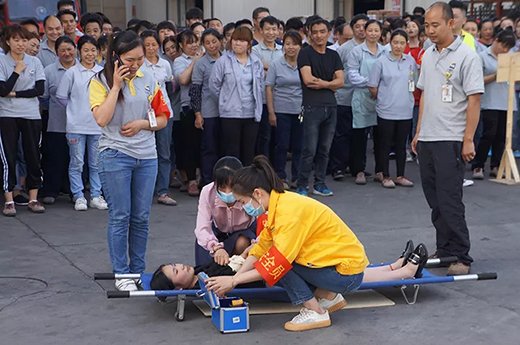 上？盇G登录入口2019年上半年消防演习现场